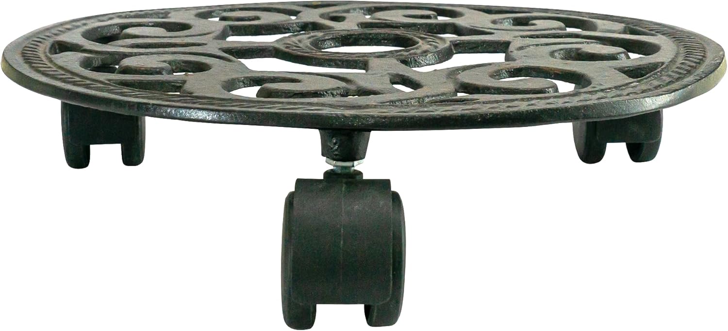 Handcrafted Metal Plant Stand - Metal Caddy Indoor/Outdoor Use | Elegant Home Decor Accent | Sturdy and Durable Stylish Plant Holder | Ideal for Garden, Patio, and Living Room