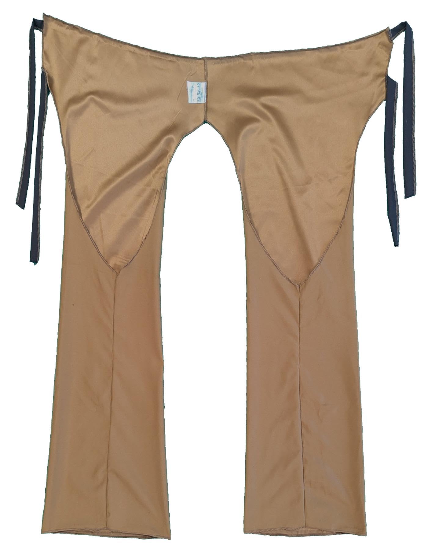 The Dragons Den Adults Mens Cowboy Western Chaps Shaps Chaparreras Wild West Fancy Dress Costume Accessory [Light Brown Tan - L-XL] — image 1