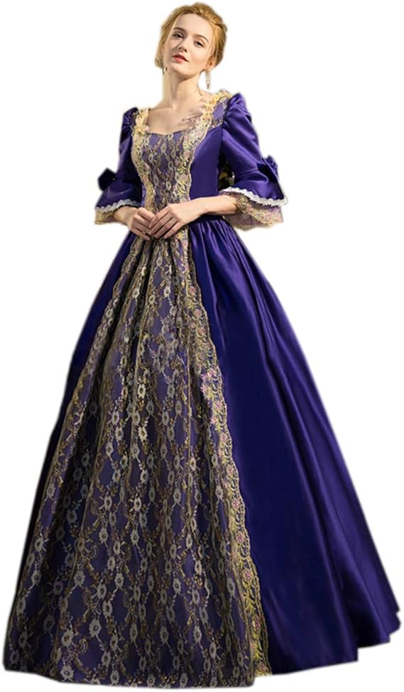 Amazon Co Jp 18th 世紀ルネサンス歴史期間のパーティードレスガウン ハイエンド裁判所ロココバロックマリー アントワネットボールドレス ファッション