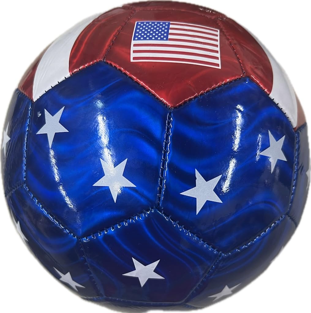 Amazon | GKGen サッカーボール アメリカ国旗デザイン サイズ4 レッド