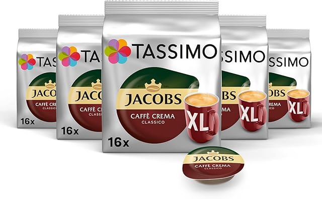 Tassimo Jacobs Caffè Crema Classico Kawa w Kapsułkach, 80 Kasułek