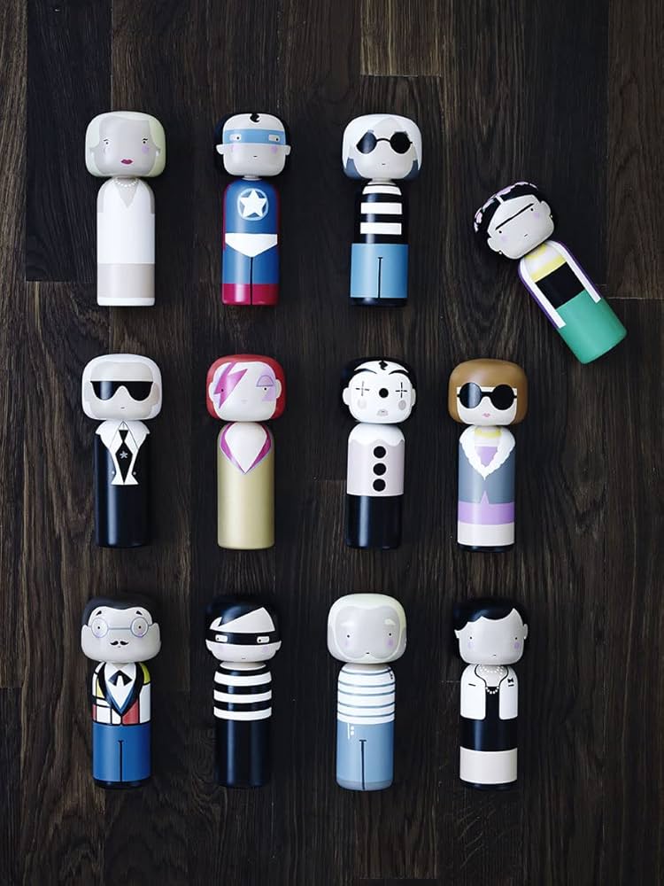 LUCIE KAAS/ルーシーコース/Kokeshi doll/ココシャネル Amazon.com: Lucie Kaas World - Famous Artists Kokeshi Dolls