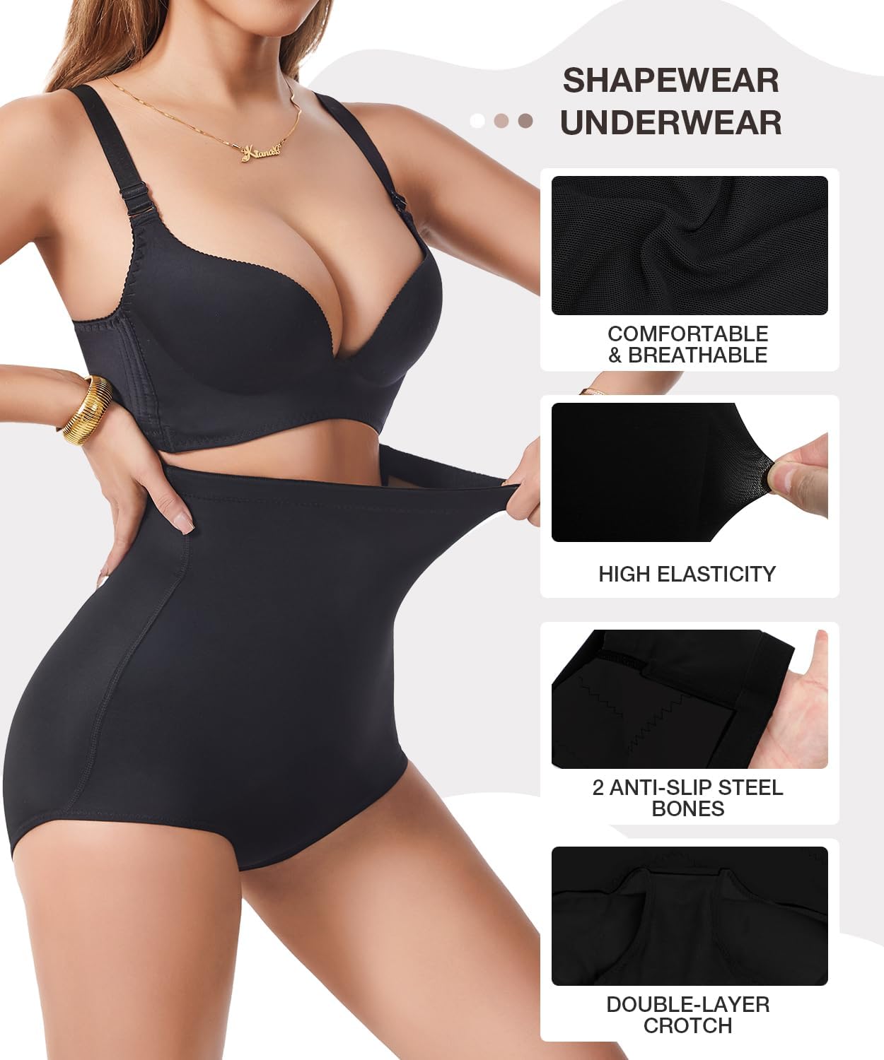 Dulchany Tummy Control Shapewear Panties for Women Body Shaper Underwear Girdle Panty - Image 4