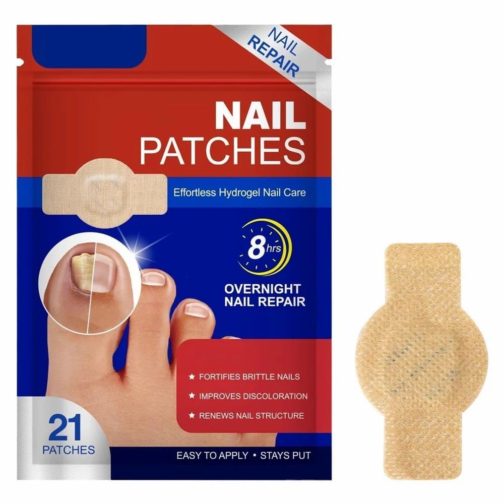 21 Pcs Fungal Nail Patches – Overnight Nail Repair & Strengthening Treatment Fungal Nail Repair Patches – Overnight Treatment for Brittle & Discolored Nails (21 Pcs)