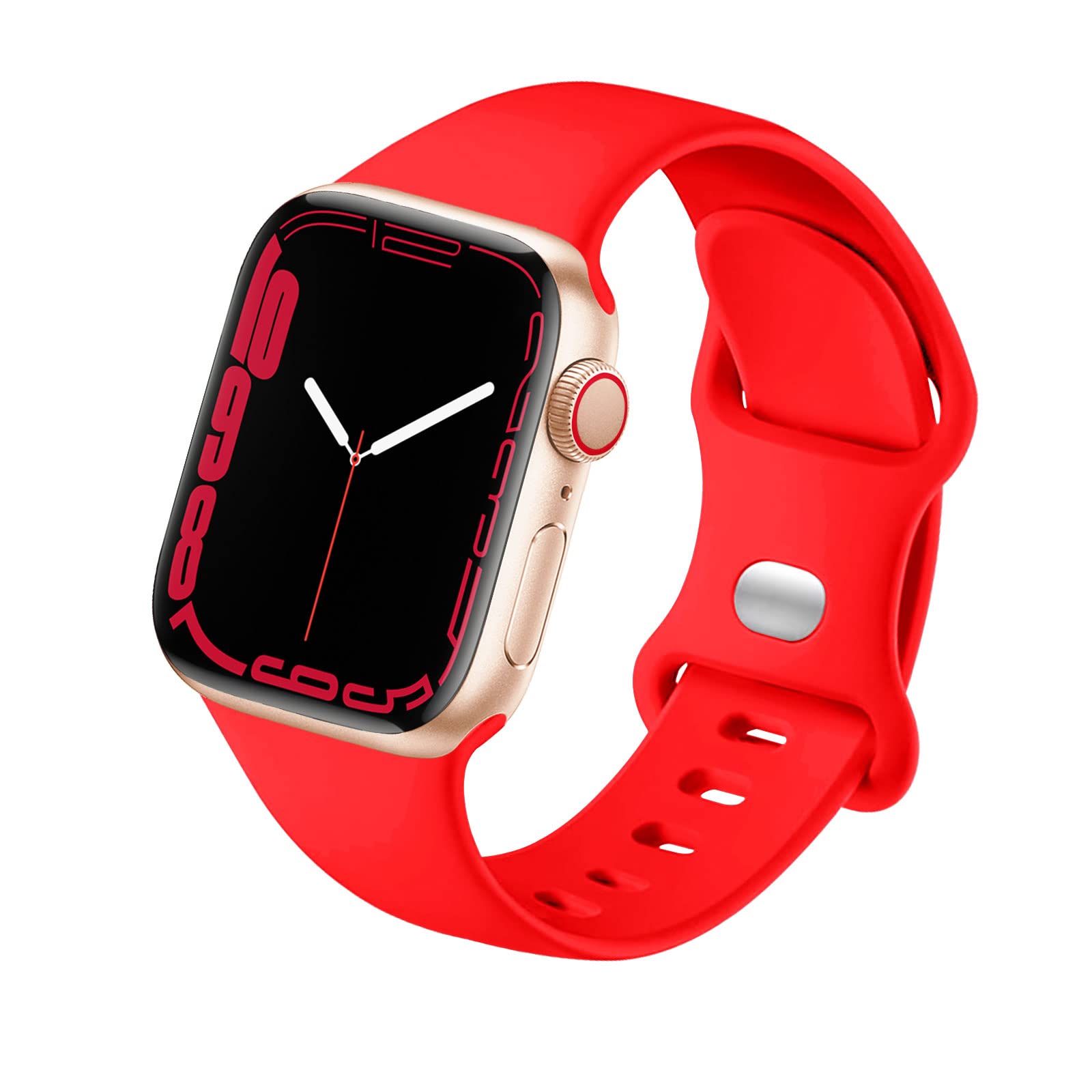 Sport Strap Compatible with Apple Watch Straps 46mm 40mm 38mm 41mm 42mm 44mm 45mm, Silicone Strap Replacement for iWatch Bands Series 11 10 9 8 7 6 5 4 SE 3 2 1 Women Men — view 22