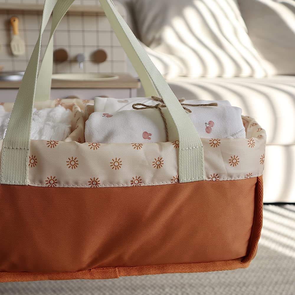 Organizador de pañales para bebé, cesta de almacenamiento portátil para pañales y toallitas para bebés, apilador de pañales, organizador de coche, regalo de guardería para recién nacidos