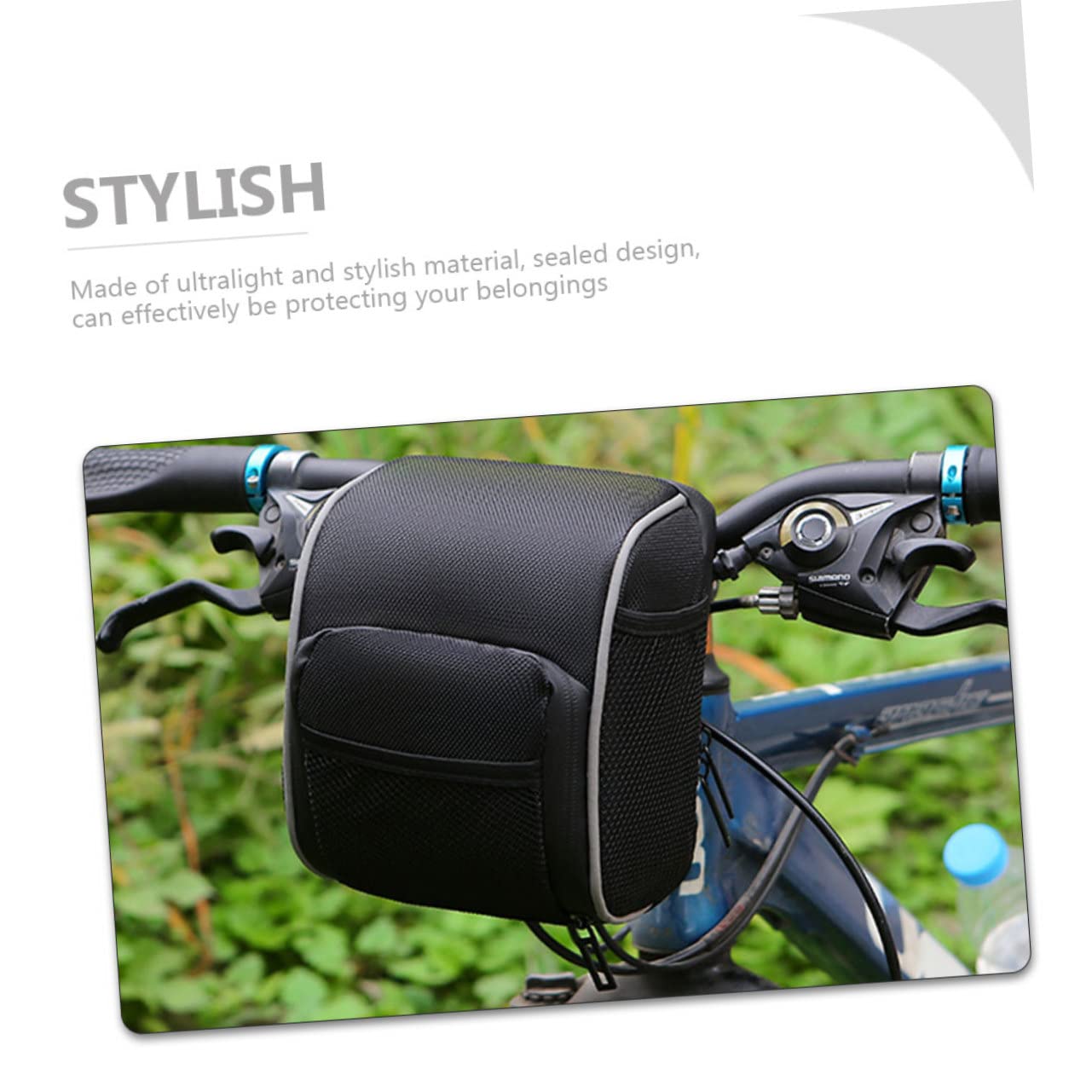 Sosoport 3 Pezzi Sacca Da Ciclismo Impermeabile Borsa Impermeabile Biciclette Manubrio All'aperto Coperture Custodia Per Bici Professionale Borsa Portabici Tessuto Oxford 600d Nero