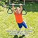 Hapfan Monkey Bars with Gymnastics Bars and Trapeze Swing, 400lbs Heavy Duty Metal Monkey Bar Set for Backyard, Weather-Resistant 3-in-1Outdoor Playset, Space-Smart Design