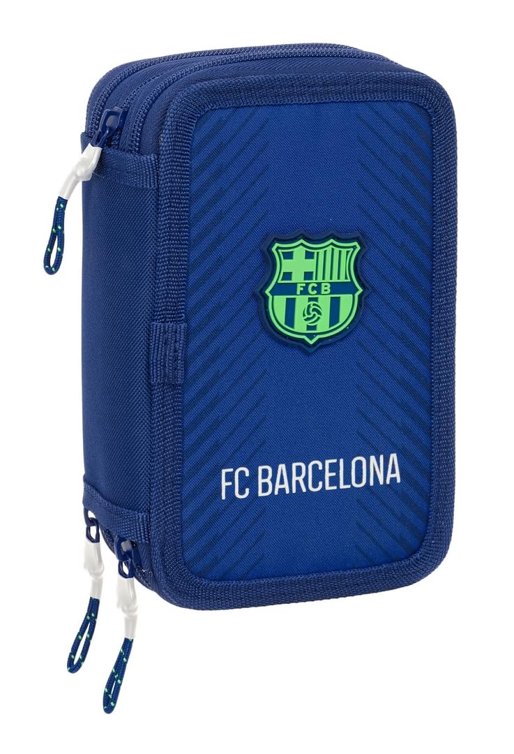Safta F.C. BARCELONA NAVY BLUE - piórnik szkolny z 37 przyborami w zestawie, piórnik dla dzieci, piórnik dla dzieci, idealny dla dzieci w wieku 5-14 lat, wygodny i wszechstronny, jakość i