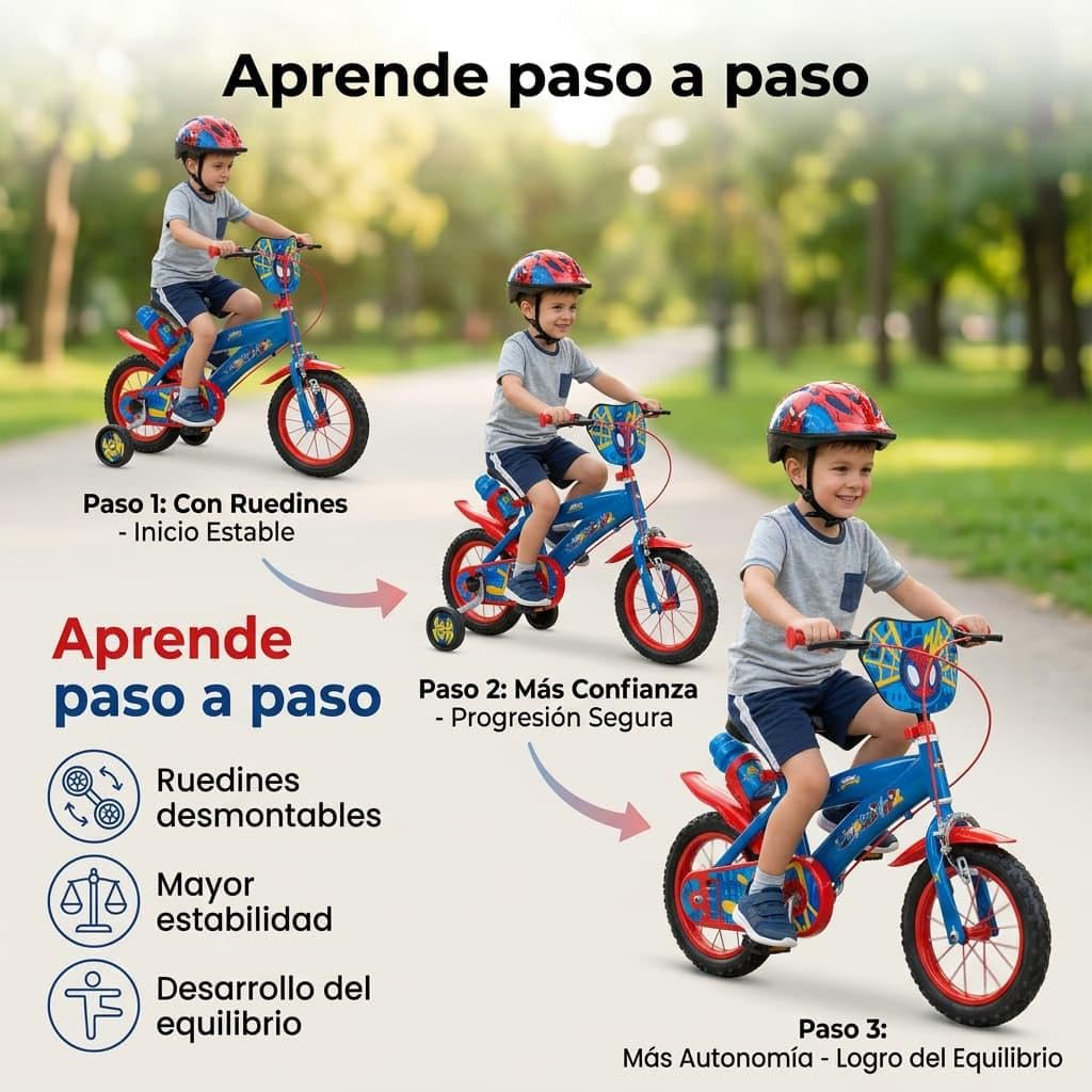 TOIMSA Fahrrad 30,5 cm Spiderman Huffy (3/5 Jahre)