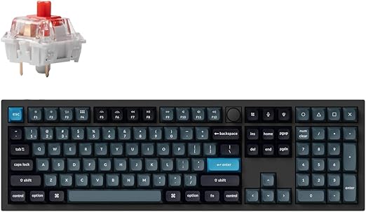 Keychron Q6 Pro QMK/VIA Custom Wireless Mechanical Keyboard, 100% Full Size Double-Gasket Programmable Hot-Swappable RGB, Bluetooth Full Aluminum Keyboard with K Pro Red Switch for Mac Windows Linux