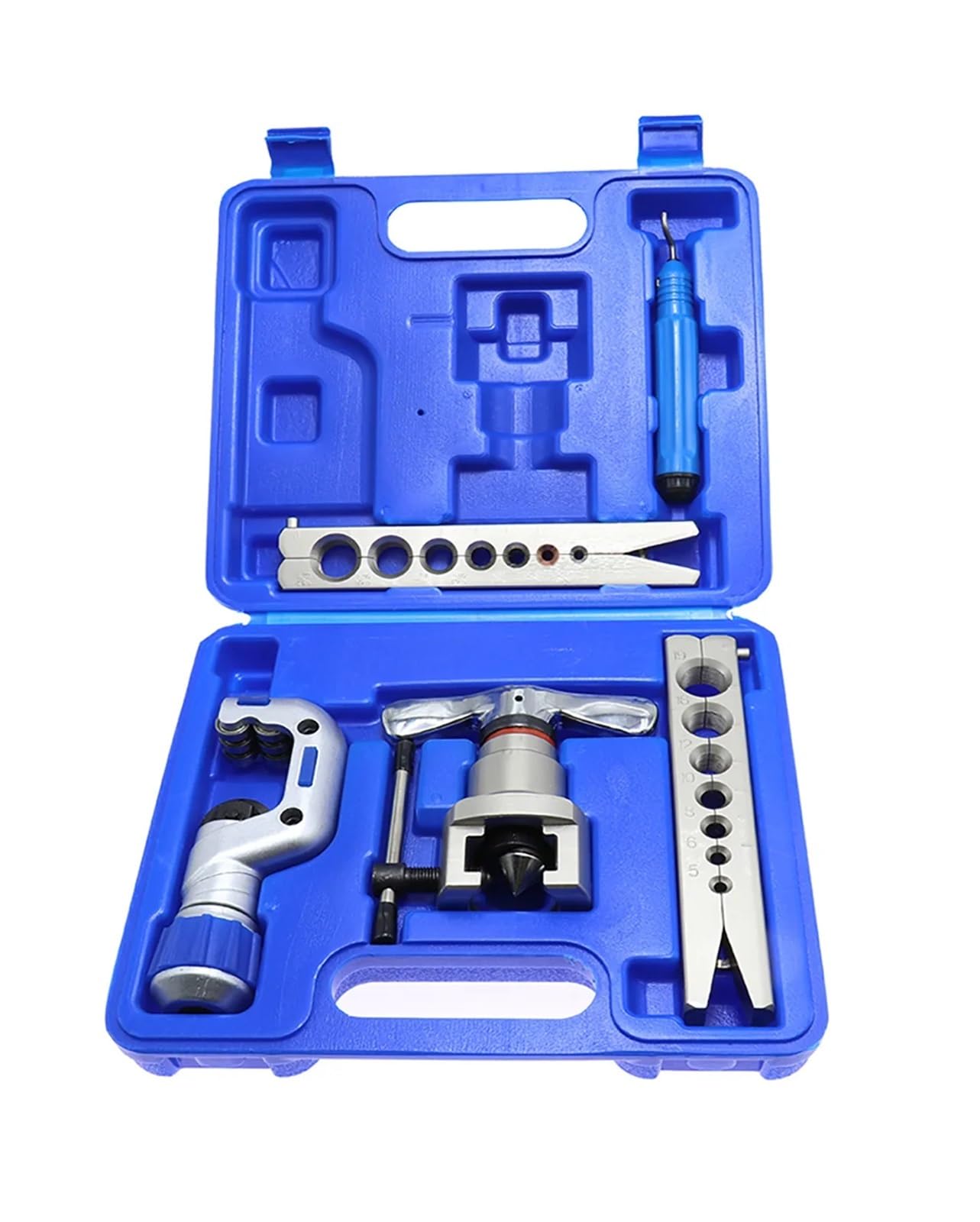 Rsgxlfqzvak 5-Piece Set Pipe Expander, 5Pcs/Set Air Conditioner Expander Tube Kit Copper Pipe Reamer Flaring Service Reparing Tool