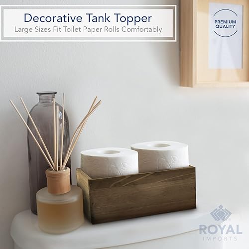 Vista 57 de Royal Imports Maceta de madera para flores, florero decorativo de madera con forro de plástico, cesta de almacenamiento de papel higiénico para caja