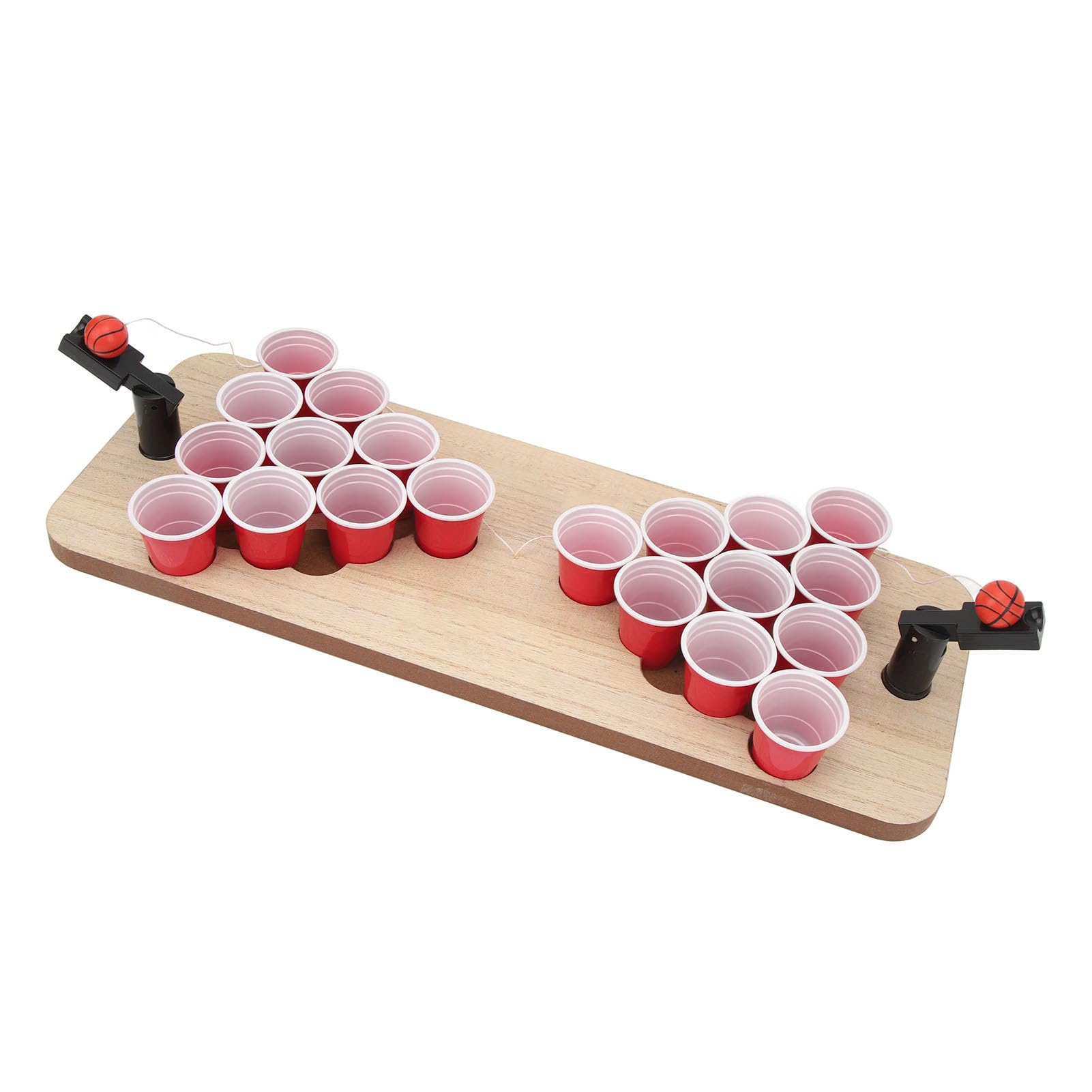 Gioco da Tavolo Beer Pong, Gioco Compatto per Bere Beer Pong Divertente Sicuro e Durevole in Legno di Pino e Plastica per la Festa