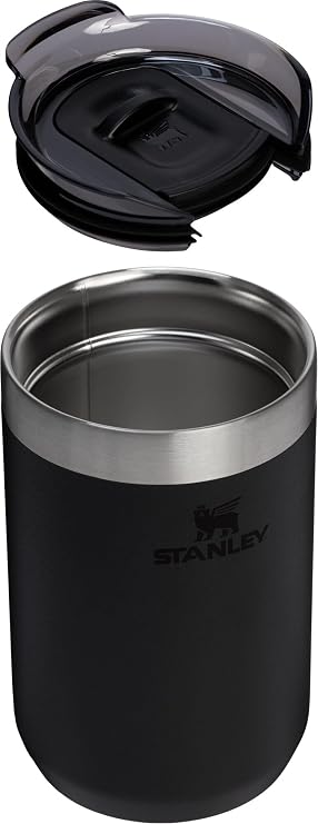 STANLEY Everyday Camp Cup 12 oz | Drink Through Lid | Cup for Coffee, Tea and Drinks | Insulated Stainless Steel | BPA-Free | Black 2.0