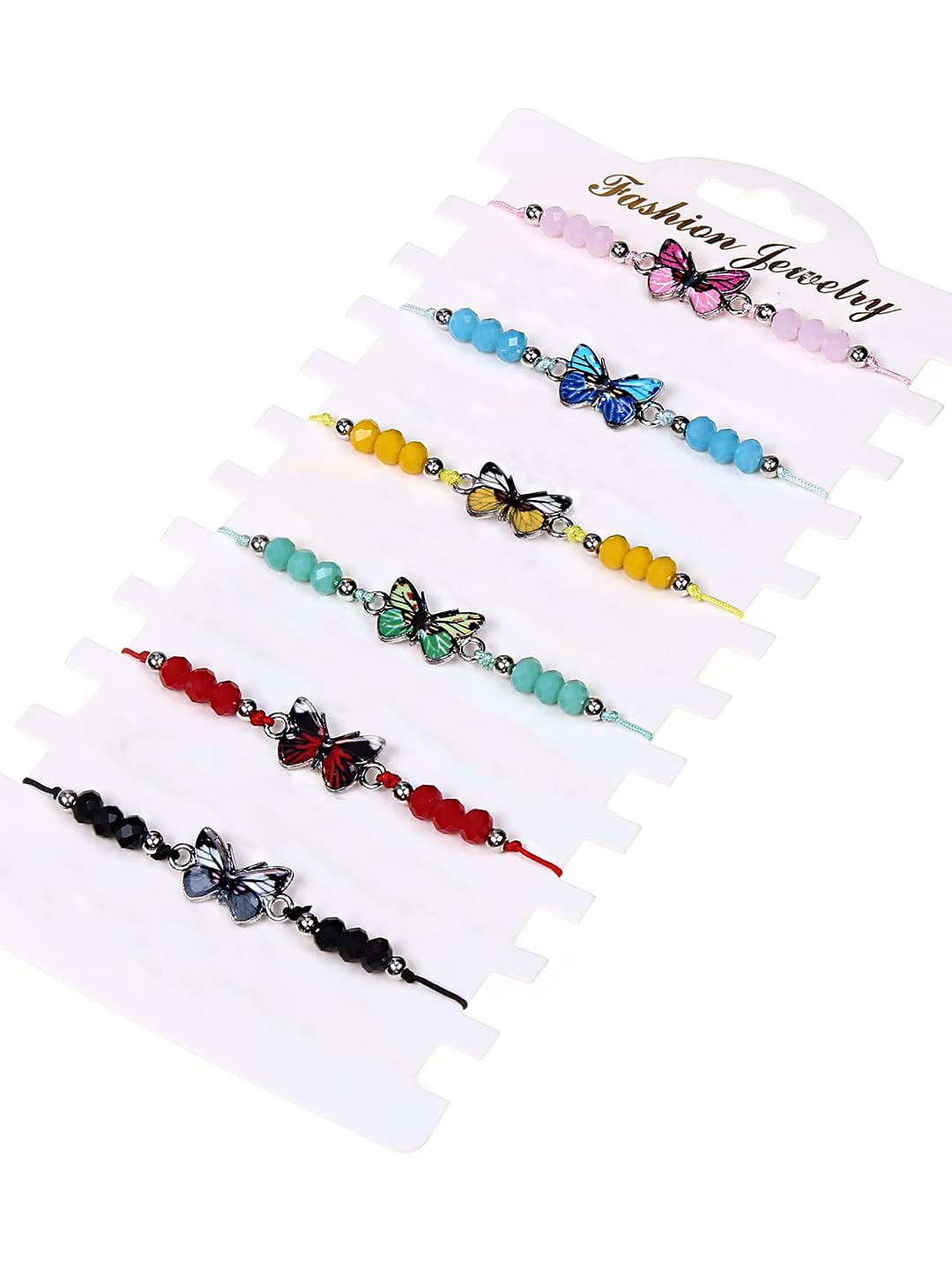 Melbees by Yellow Chimes Kids Jewelry 6 Pcs Kids Bracelets for Girls Birthday Party Return Gifts - Yellow Charm Bracelets with Butterfly, Cat, Flamingo, Unicorn, Owl Designs 2