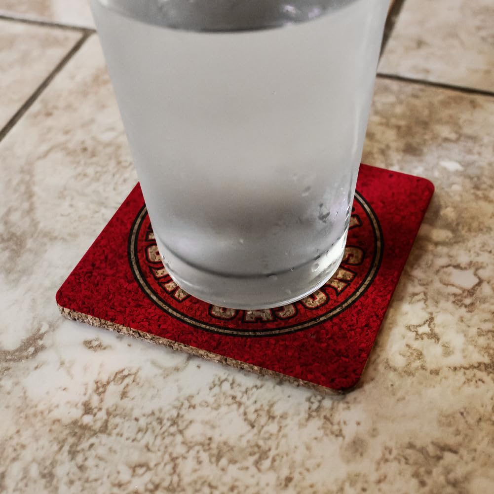 Graphics & More University of Louisiana at Lafayette Primary Logo Low Profile Novelty Cork Coaster Set