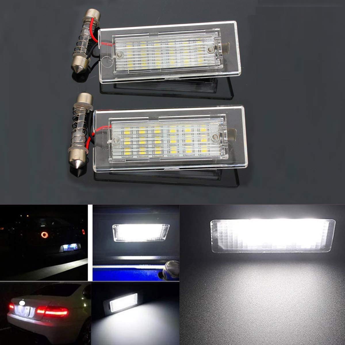 Matrícula De Coche, 1 Par De Luces Led Traseras Aptas Para M
