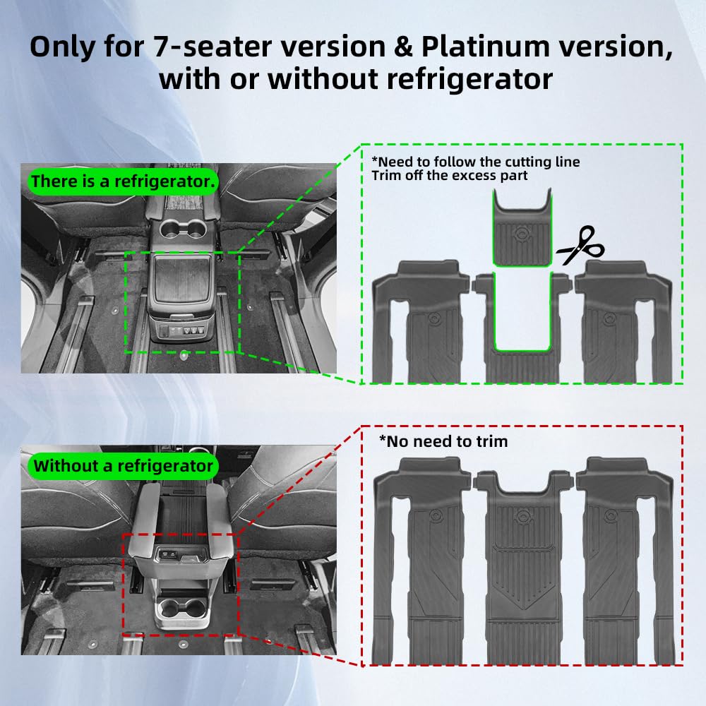 Custom Fit All-Weather Floor Mats for Toyota Sienna 2021-2026 Specifically Designed for 7-Seat Models Platinum 24-26 LE XLE — view 3