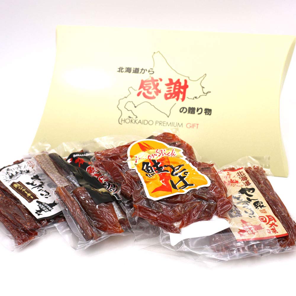 Amazon.co.jp: つめあわせ おつまみ ギフト 化粧箱入り 鮭とば セット