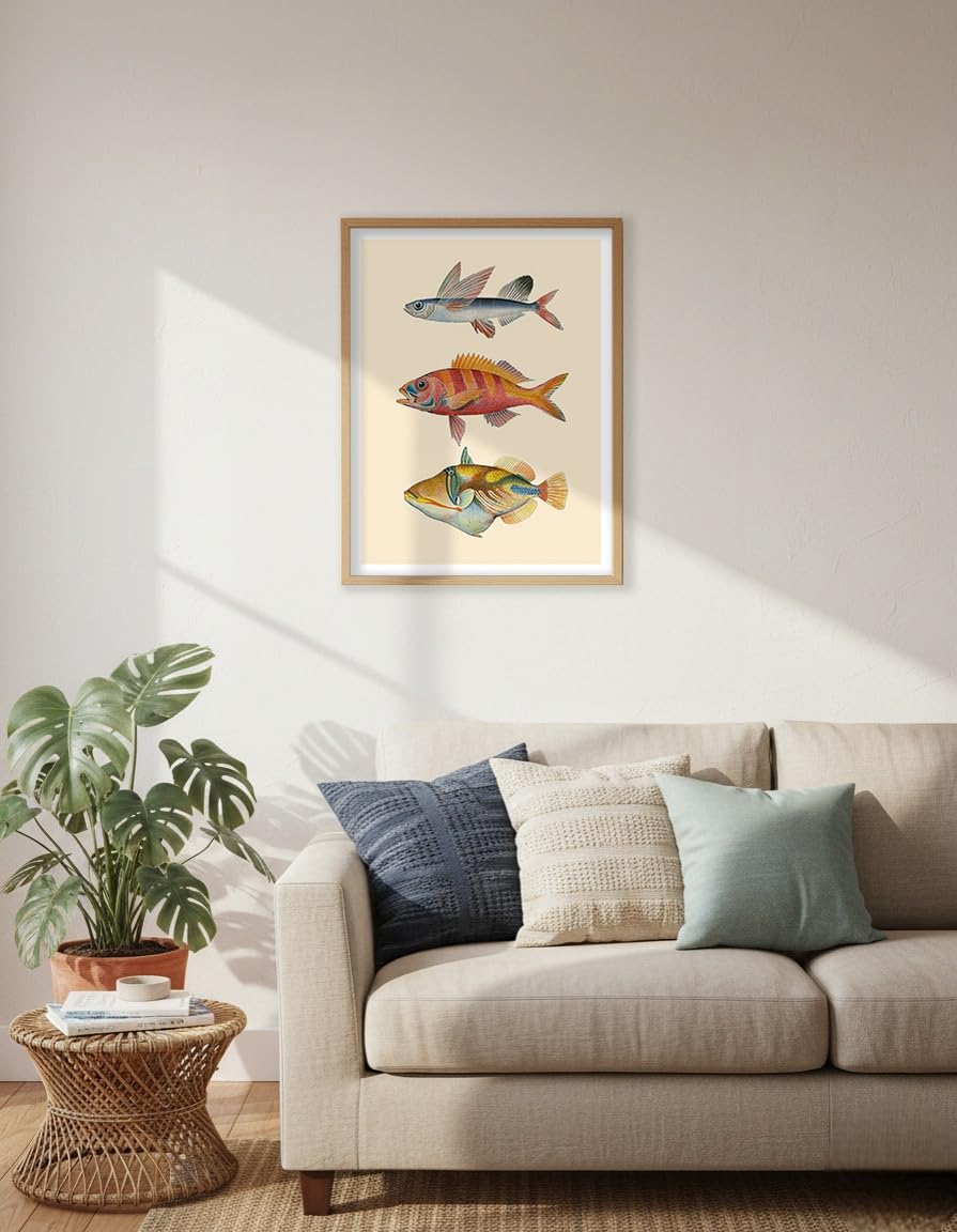 Amazon.com: Hawaii Fish Triptych - Flying Fish Ruby Snapper Onaga