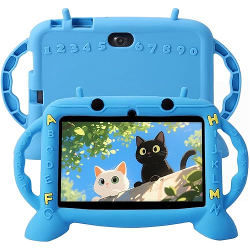 Kids Tablet, 7 inch Tablet for Kids 3-10, Educational Learning Toddler Tablet Android 11, 3GB RAM+32GB ROM Storage, Google Play YouTube (Blue)