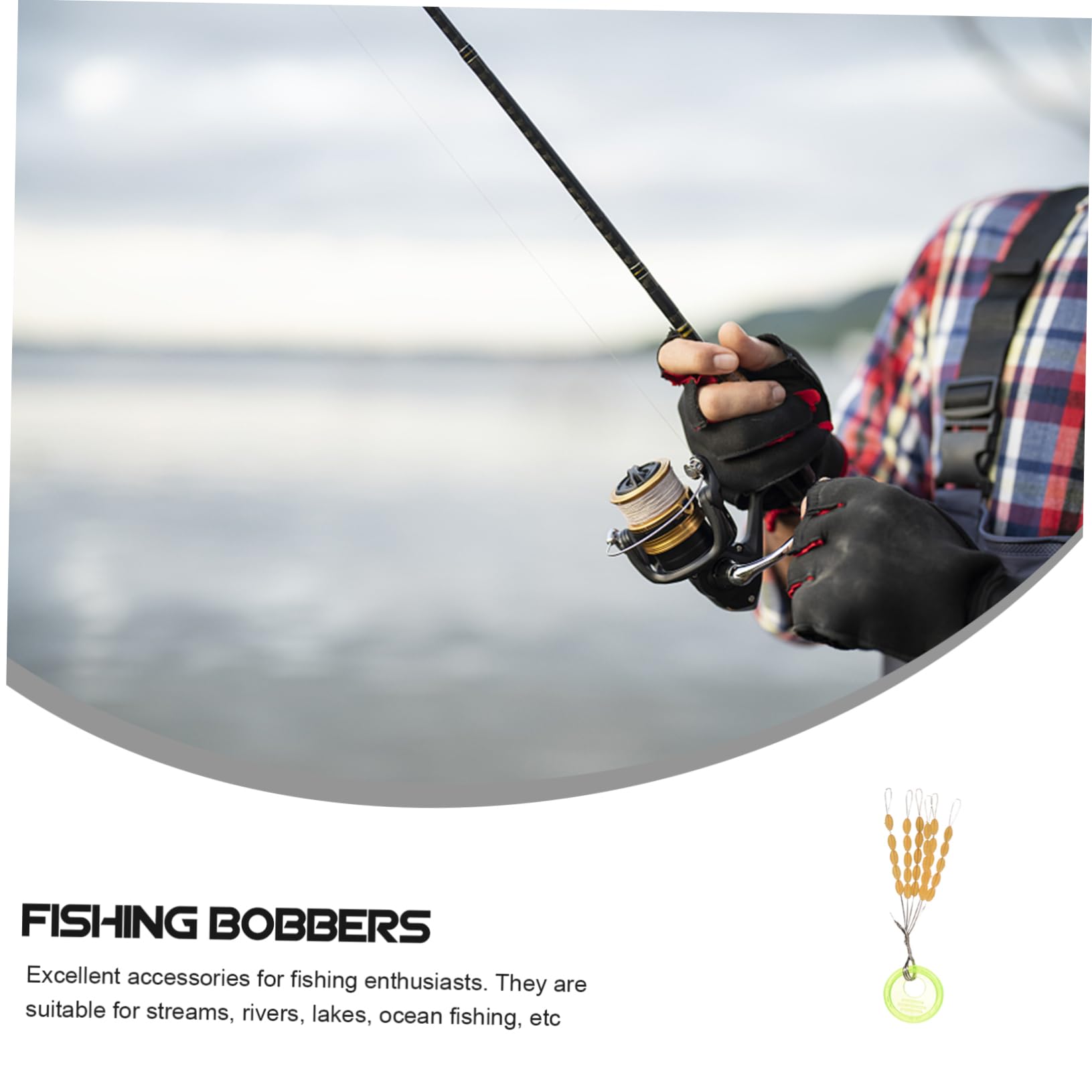 YARNOW Bâtons Lumineux pour Canne À Pêche Poisson Appareils De Pêche Titulaires Flotteurs Accessoires De Pêche en Mer Flotteur De Truite Trousse Bateau Plombs Plastique