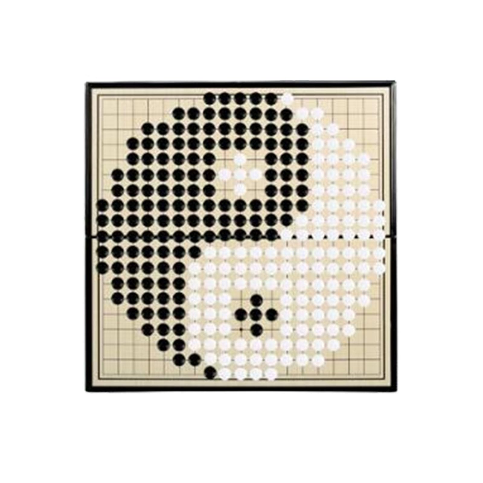 Juego magnético Go de 20 x 20 cm con 361 Piedras convexas Individuales, Tablero Plegable Apto para Viajes para 2 Jugadores(Go,29 * 29cm)