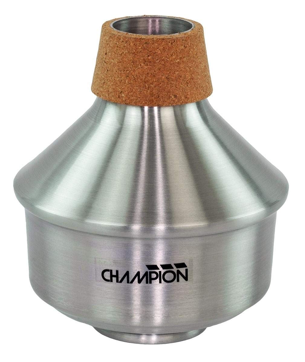 CHAMPION Sourdine extensible pour trompette Wah avec contour en liège – Aluminium/liège | Sourdine extensible en aluminium avec contour en liège – Aluminium/liège