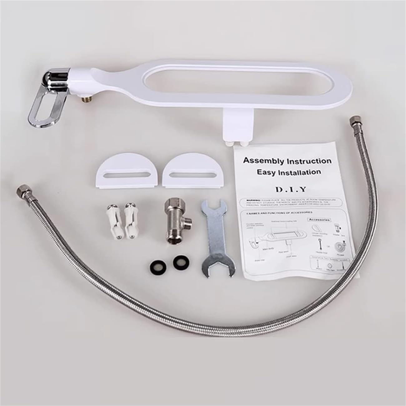 Phito - Asiento de inodoro para bidé, boquilla doble, bidé de agua ajustable, no eléctrico, spray de agua dulce, accesorio de bidé no eléctrico para inodoro, boquilla doble retráctil con presión de