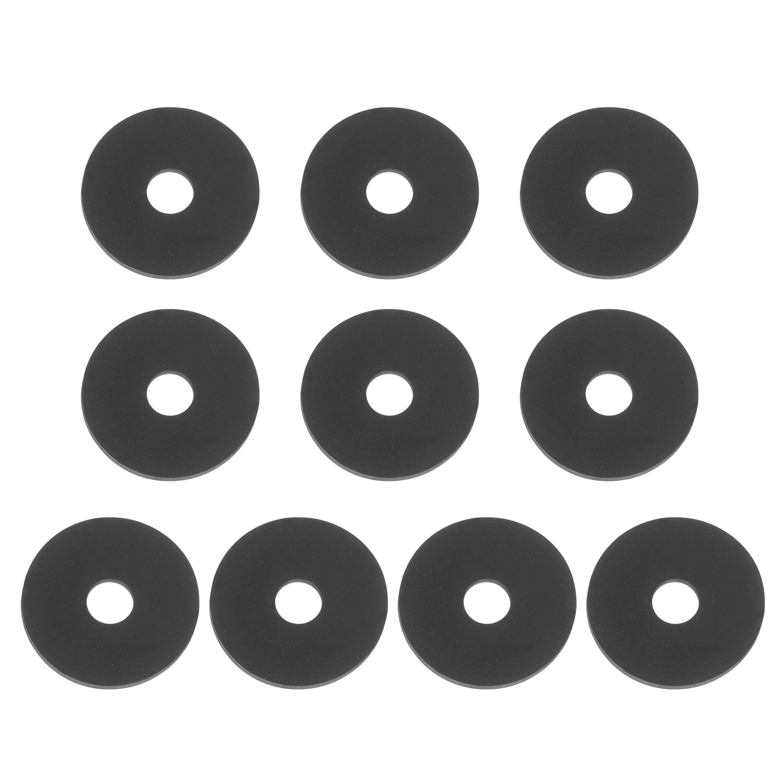 PATIKIL M8 Silicone Flat Washer, 10 Pcs 8mm ID 35mm OD Plain Washer Grommets O-Ring Sealing Gasket Spacer for Faucet Pipe Water Hose Shower Door Handles, Black