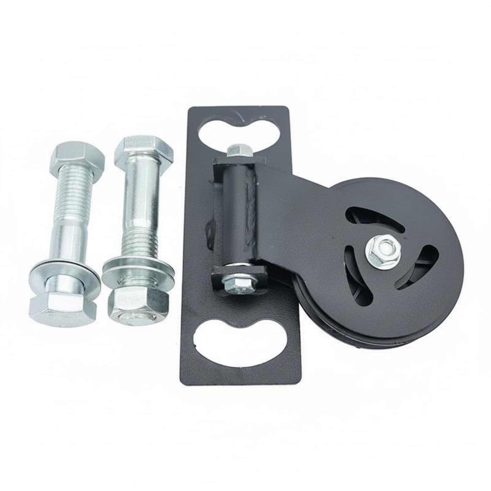 Baoblaze Exercise Pulley Poulie de Musculation Accessoire de Rack Poulie Pivotante Câble de Traction Rotatif Montage sur Rack en Acier pour Tirage Dos Rameur, 26MM, Trou Courbé