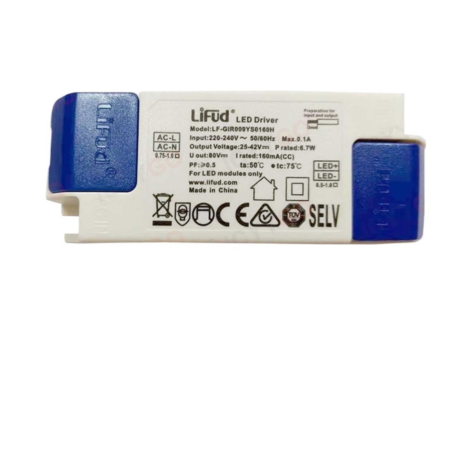 FCARUMIQP LED Driver Power Supply DC24-42V 135mA 160mA 180mA 200mA 5.6W 6.7W 7.5W 8.4W Isolated(160mA-6.7W)