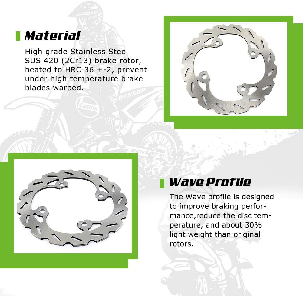 Tarazon ATV Brake Rotor Rear Disc for Yamaha YFM350X Warrior 350 1990-2004, 3GD-2582W-00-00