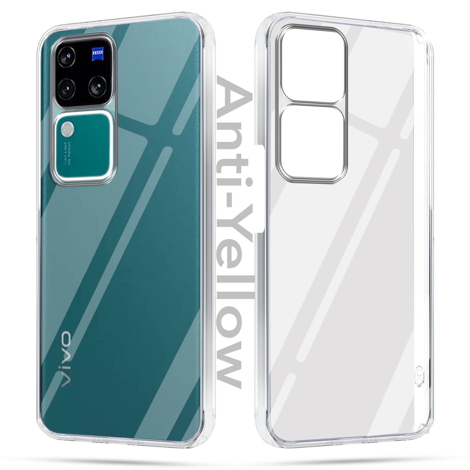 Jkobi Anti-Yellow Clear Case for Vivo V30 - Image 1