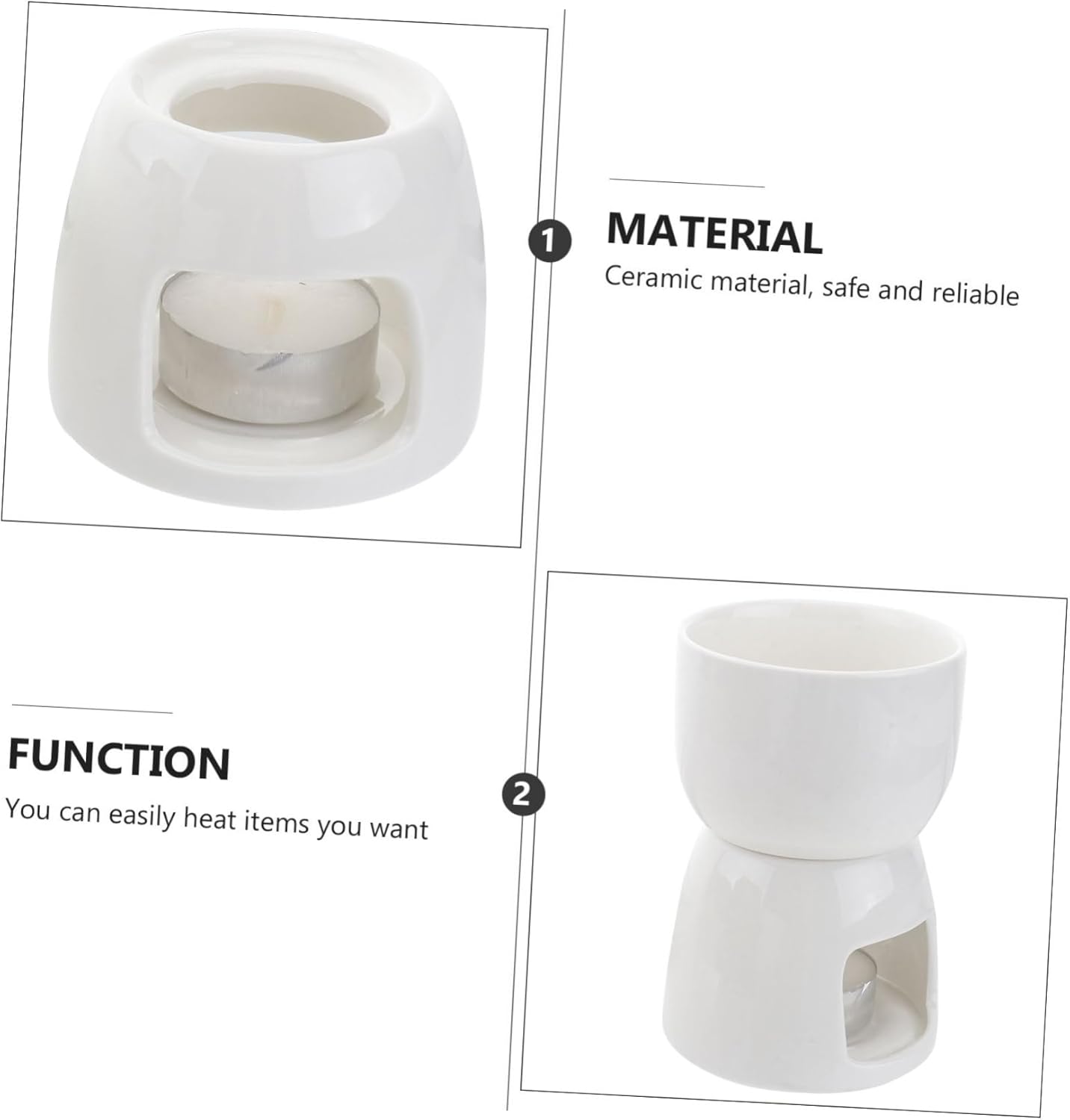 1set Ceramic Fondue Pot Forks for Melting Chocolate and Cheese for Home Parties and Desserts Random Accessories Included