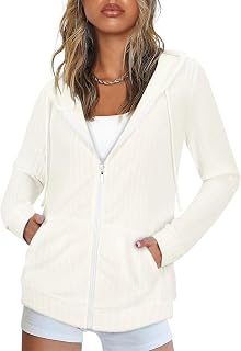 Cucuchy Style Womens Zip Up Hoodies Long Sleeve Hoodie Jackets Lightweight Tunic Sweatshirt Open Front Cardigan