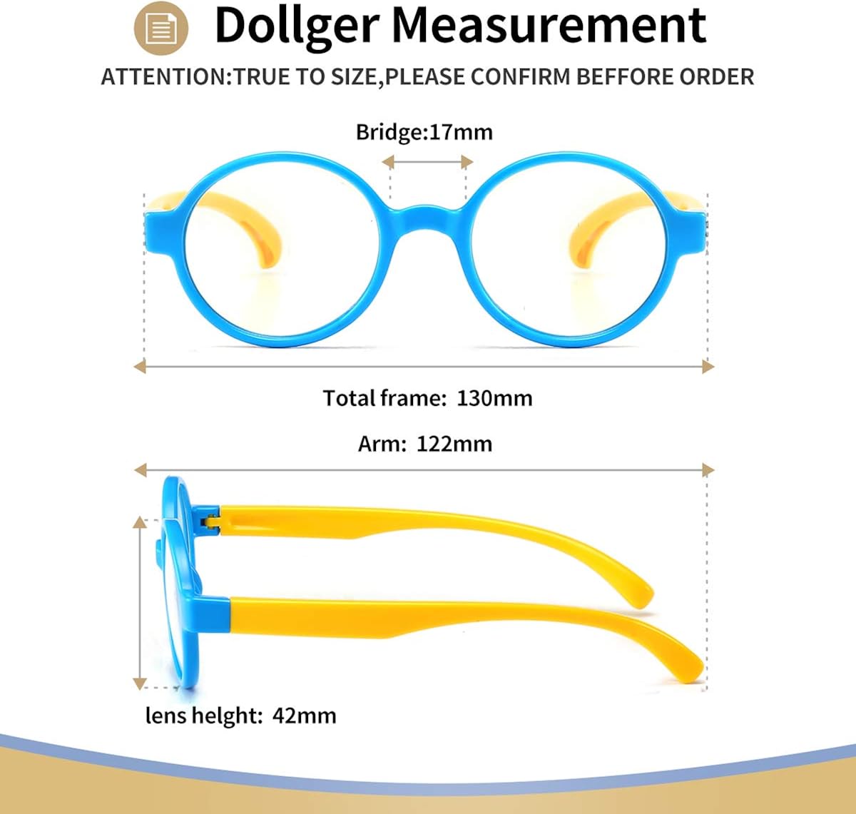 Dollger Kids Blue Light Blocking Glasses Protect Eyestrain for Boys Girls Age 3-12