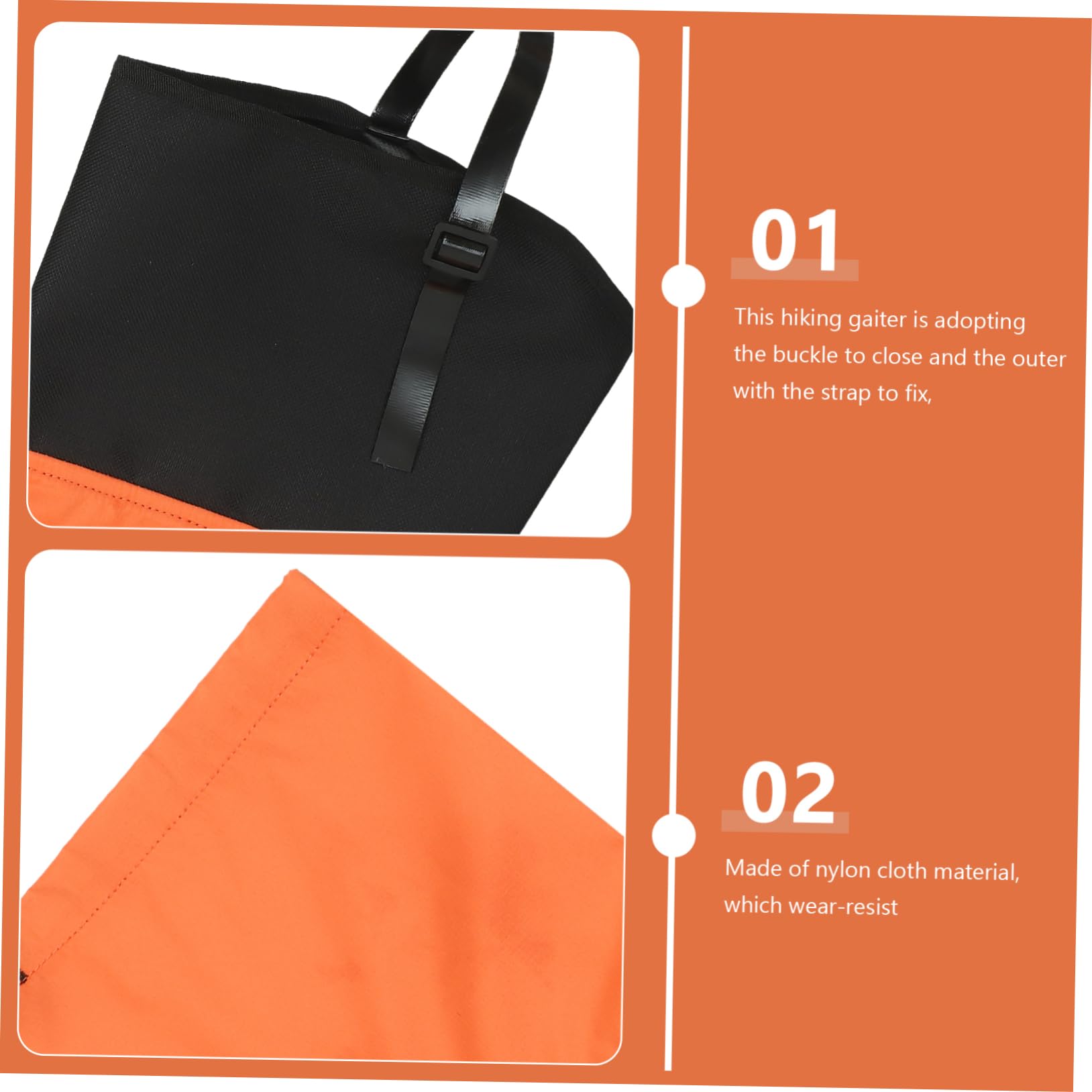 WOONEKY 1 Pair Leg Gaiters for Men Shoe Gaiters Running Gaiters Walking Leg Gaiters Wear-Resist Gaiters Snow Calf Gaiters Leg Gaiters for Backpacking Gaiters for Hiking Walking Boot Cover