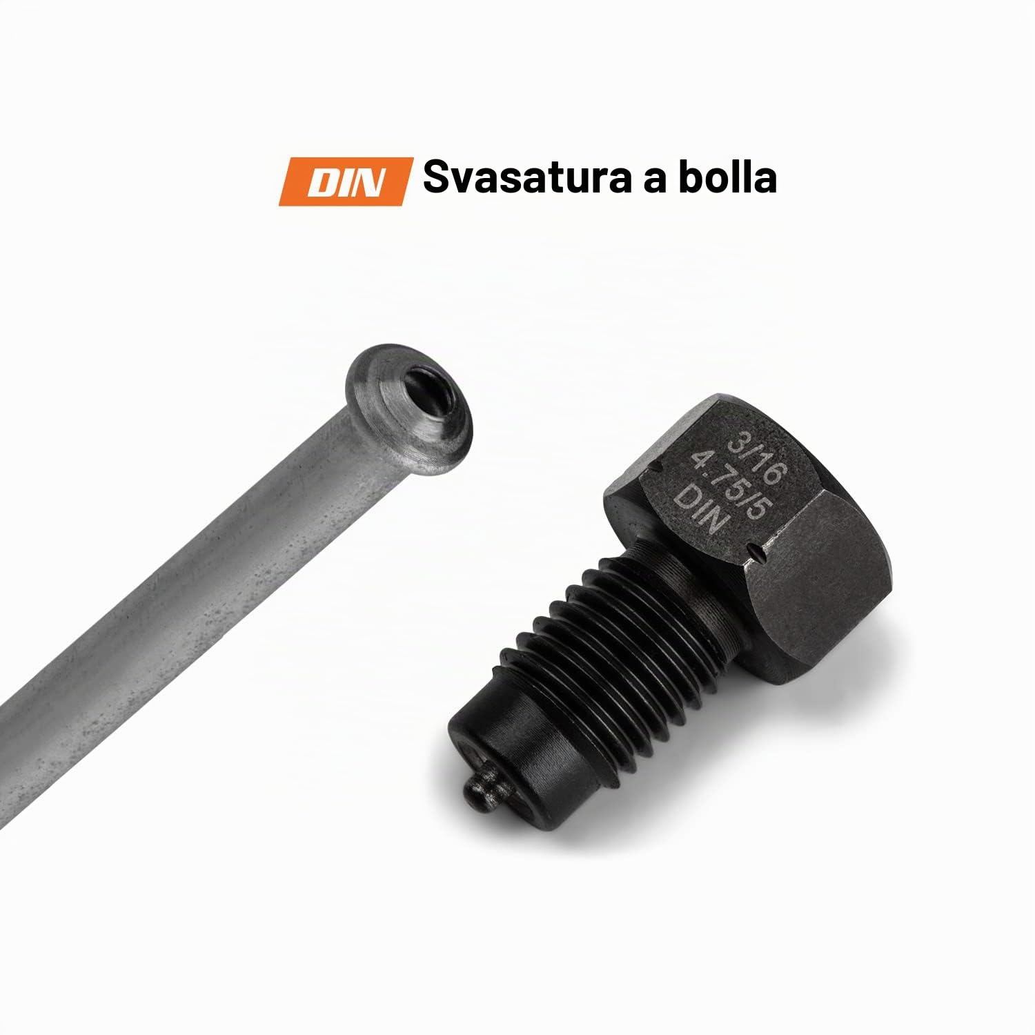 Capri Tools 3/16 "Strumento svasatura a doppia testa, rende 4,75 mm ISO/DIN Bubble Flare e 3/16" SAE doppio svasatura