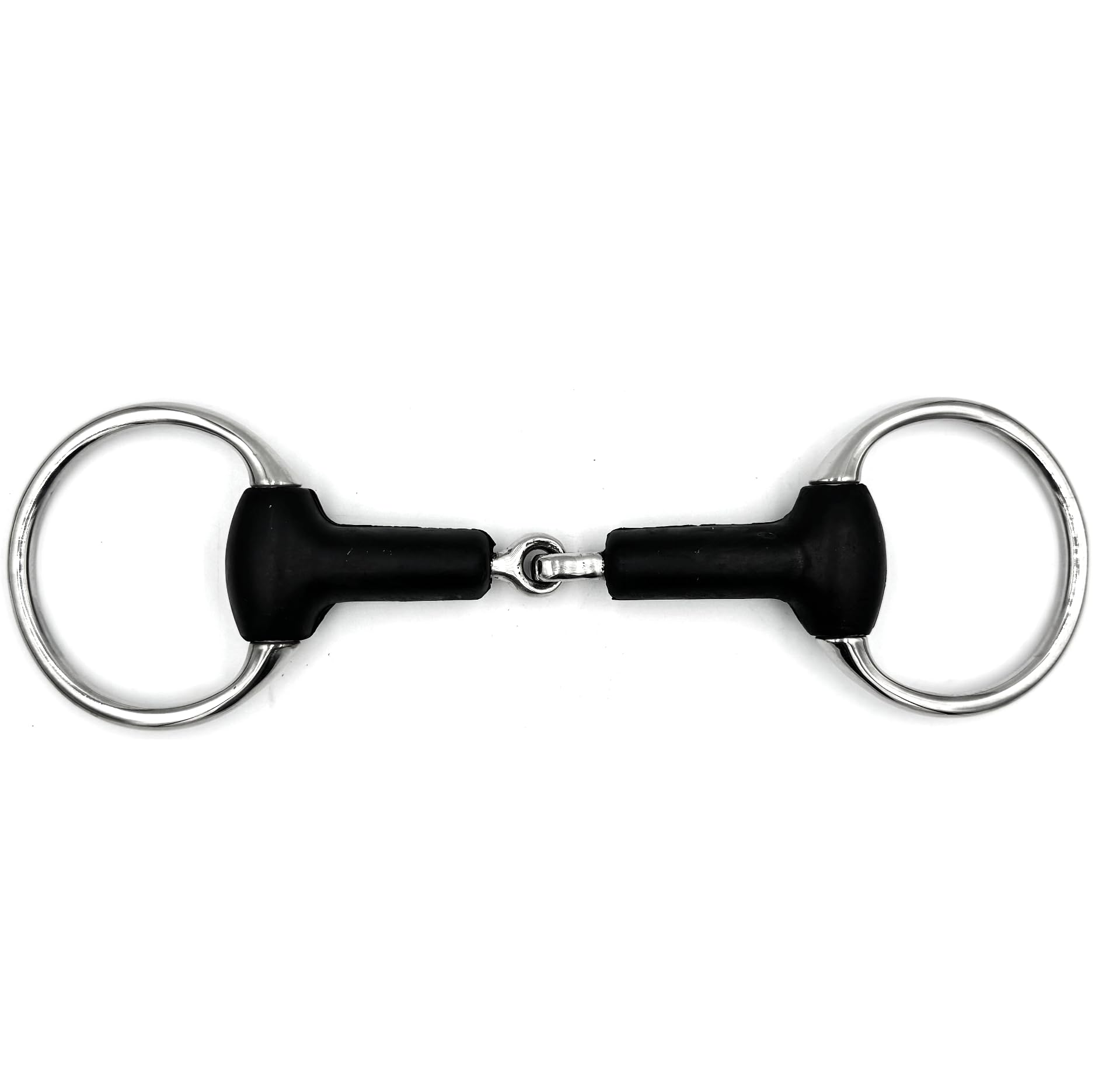ES0234 Gebiss Olivenkopfgebiss Olivenkopftrense Einfach Gebrochen mit Gummi aus Edelstahl Gebissstärke 20 mm (12.5 cm)