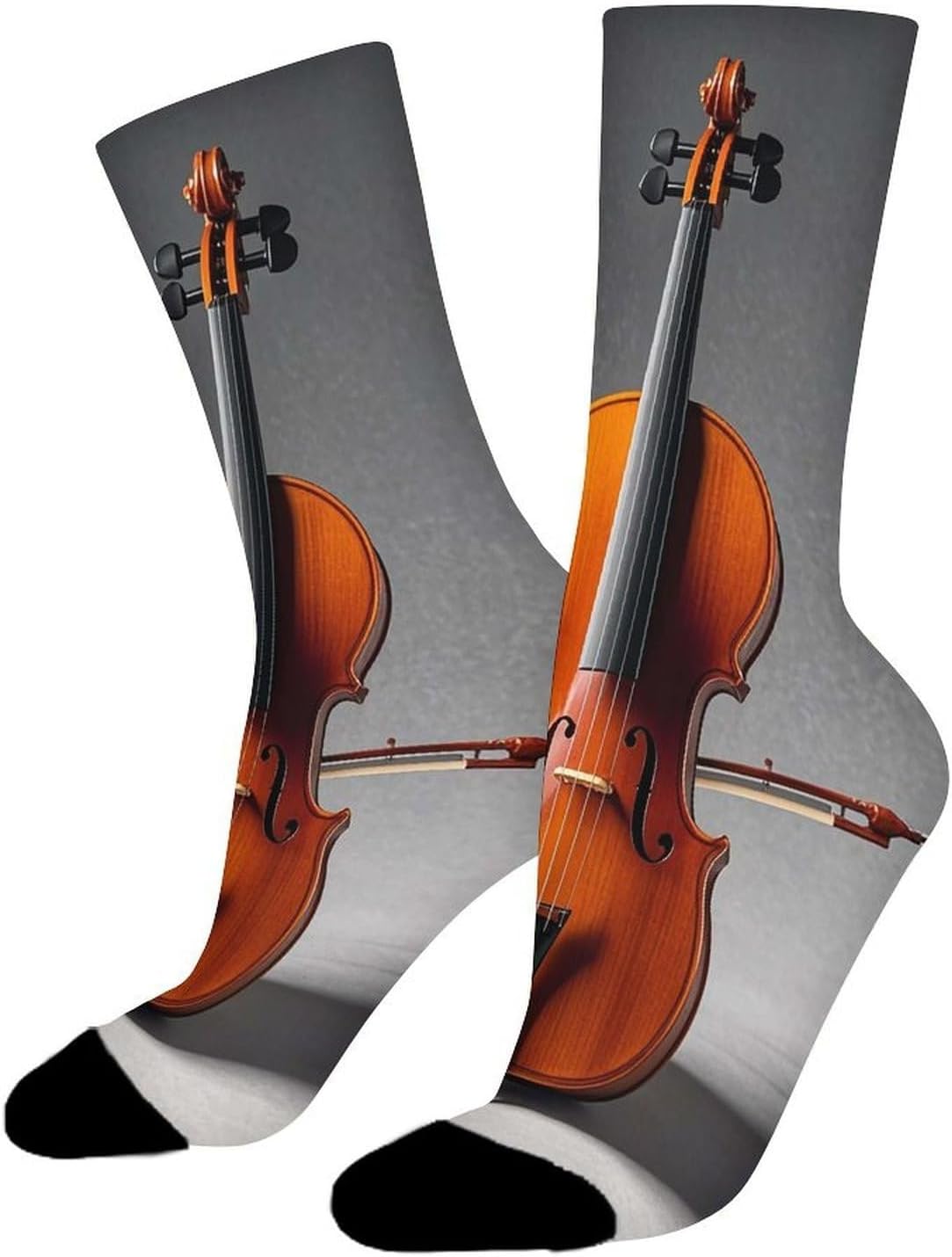 Breathable Sports Socks, Moisture Wicking, Lightweight Crew Socks | Cello Model Kit Athletic Calf Socks for Women Men, Casual, Anti-Slip, Multifunctional Work Socks