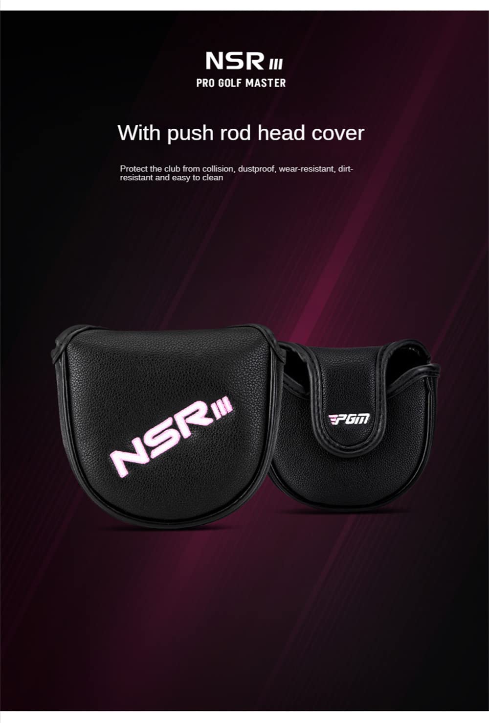 Mallet - Putter de golf para mujeres diestras y jugadoras de 3 grados con cubierta protectora para la cabeza