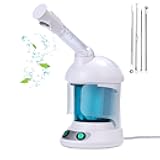DYB Portable Facial Steamer, Nano Ionic Face Steamer with 360°Rotatable Sprayer,Mini Facial Steamer for Salon and Spa,1 Piece Headband and 4 Pieces Steel Skin Kits.
