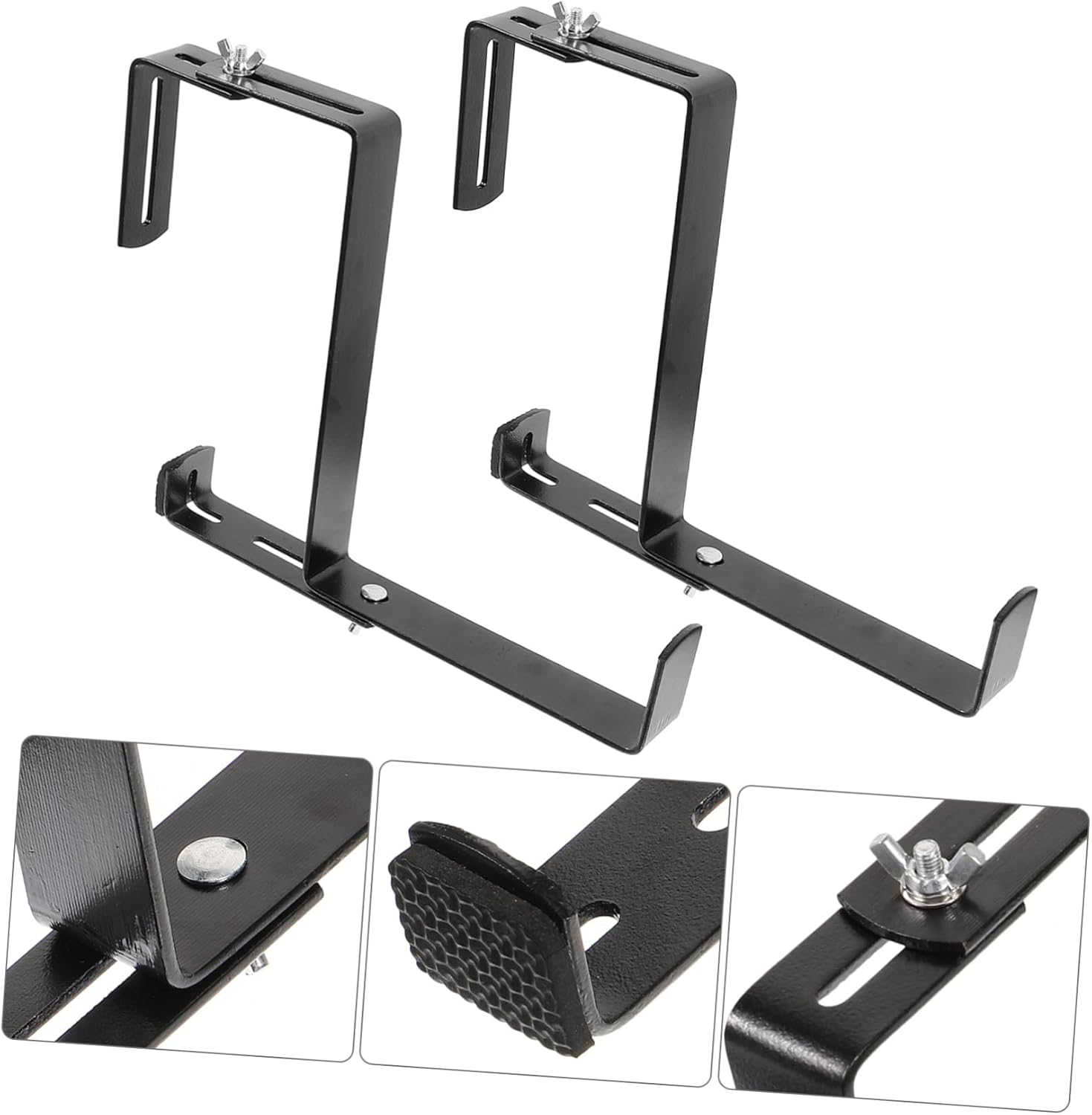 2pcs Outdoor Plant Hangers for Wall Iron Flower Pot Hanging Rack Easy Install Strong Capacity