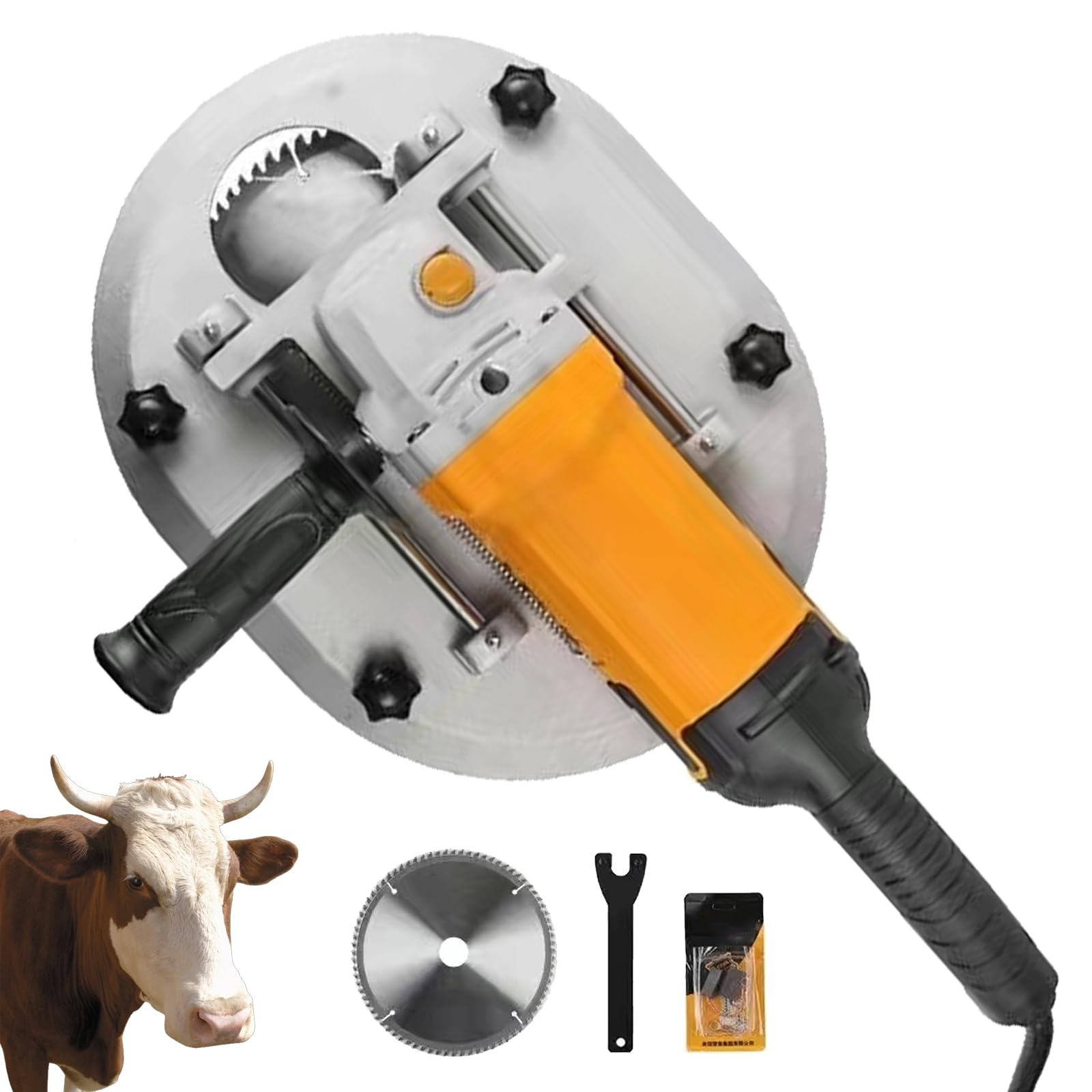 FHRKA Electric Dehorner for Cattle Sheep, 1700W Portable Livestock Horn Remover, 8500RPM High-temperature Resistant Dehorning Tool
