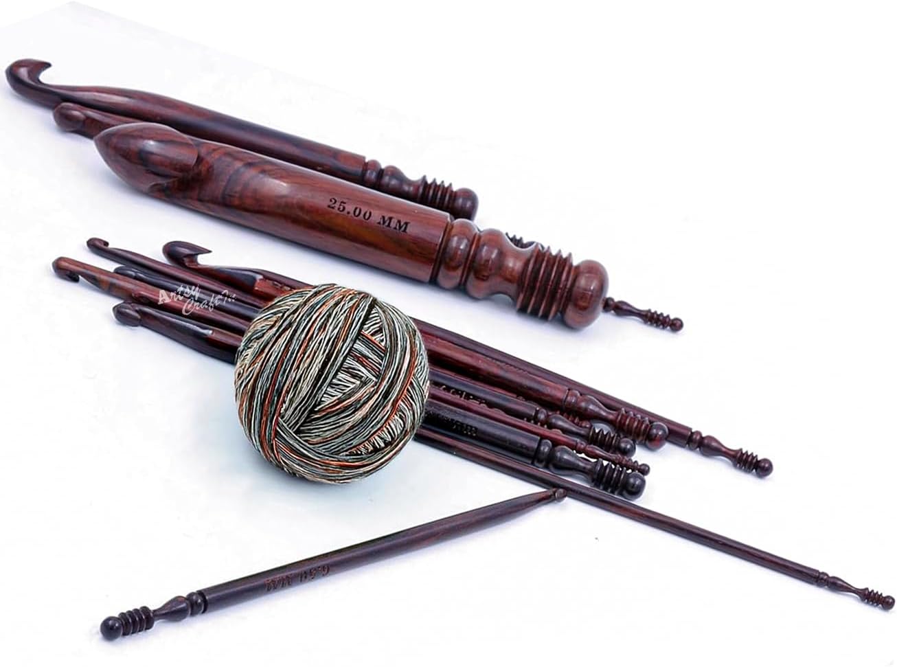 15 Sizes Crochet Hooks Set, 3.5 mm to 25 mm, Ergonomic Crochets Hook for Arthritic Hands, Knitting & Crocheting Needles - Extra Long Crochet Hook (Set of 15 Crochet Hooks + Holder)