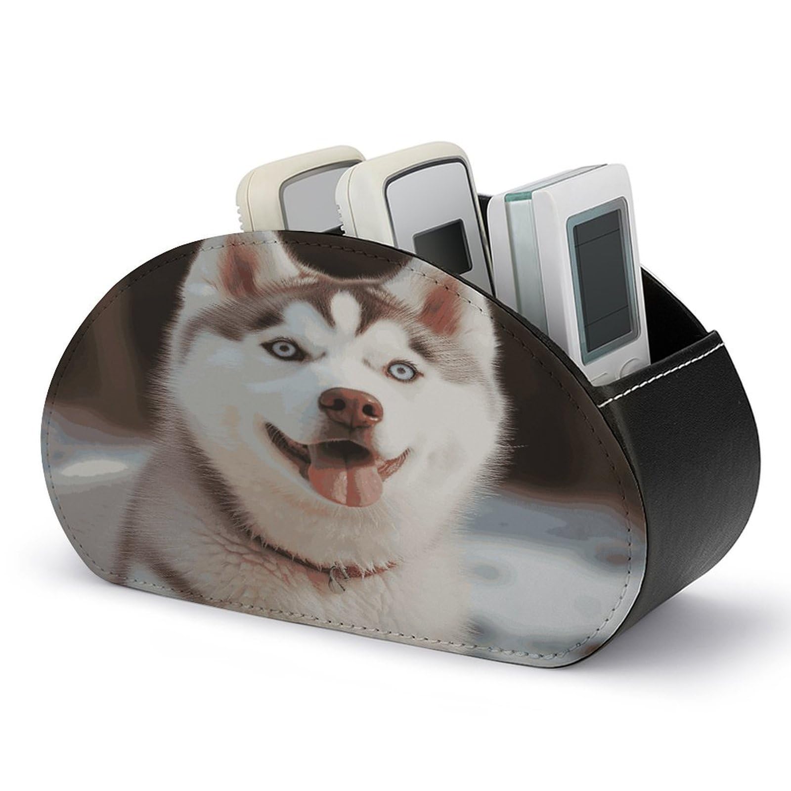Btcowzrv Style Husky Piquant Dog Remote Control Holder With 5 Compartments
