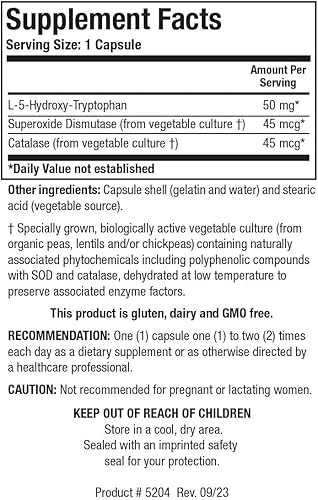 Miniatura 2 de Biotics Research 5HTP 50mg 5HTP Salud Cerebral Promueve la Calma Relajada Estado de ánimo Sentido General de Bienestar, Producción de Serotonina,