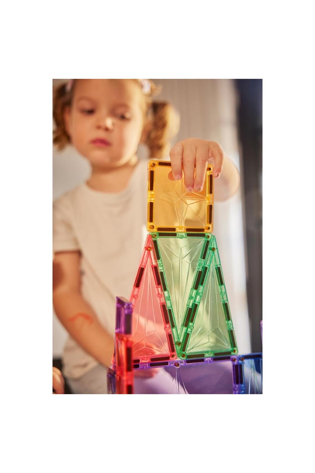 Kompakt-Bausatz in Pastellfarben 36 Teile, langlebiges Magnetspielzeug, Robustes Lernspielzeug, erweiterbare Sets, für Kinder ab 3 Jahren